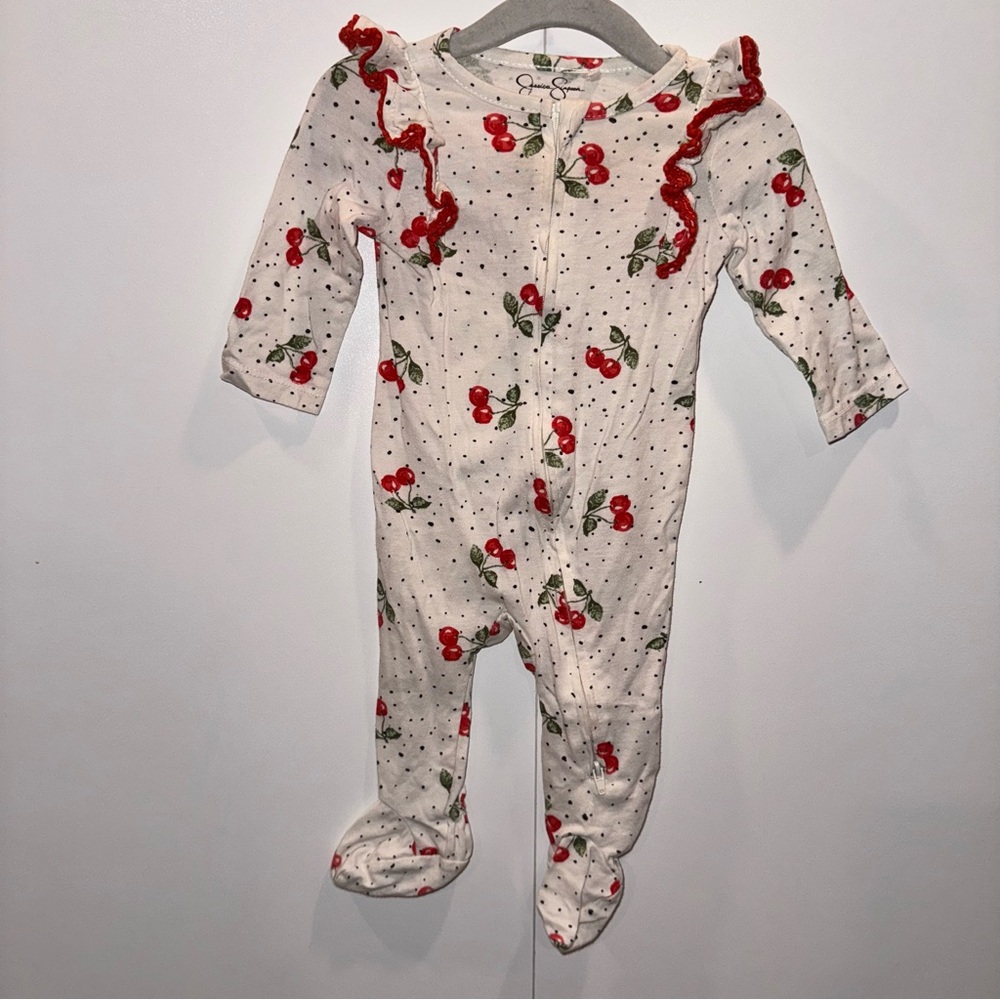 *3-6M* Adorable Jessica Simpson Cherry Print Baby Sleeper